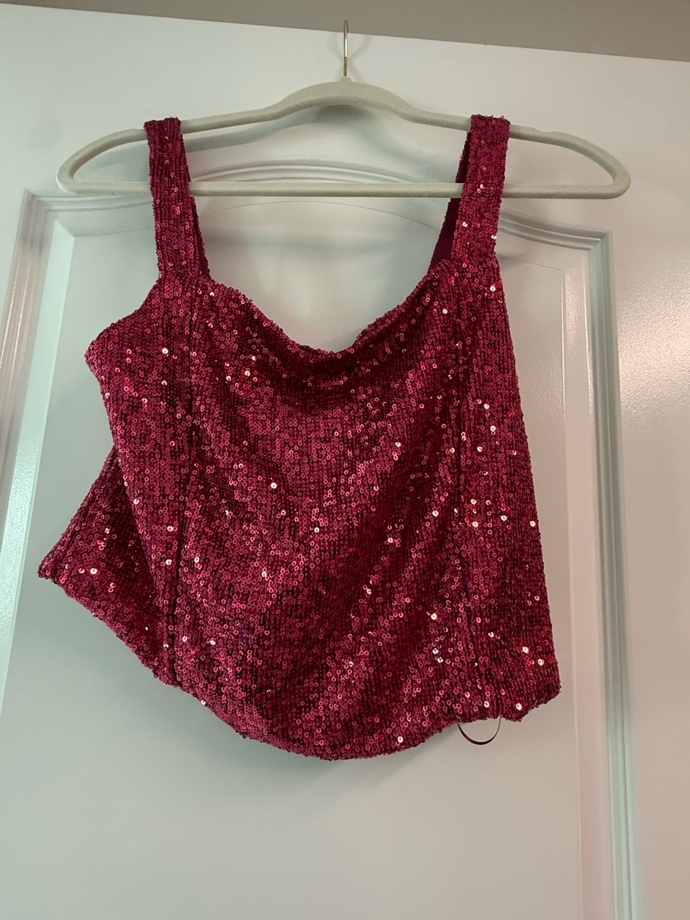 Rachel Zoe Fuchsia Sequin Cami Tank